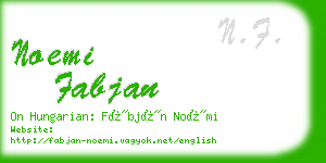 noemi fabjan business card